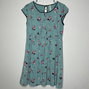 Xhilaration Women’s Blue/Green Floral Dress Size X-Large E1